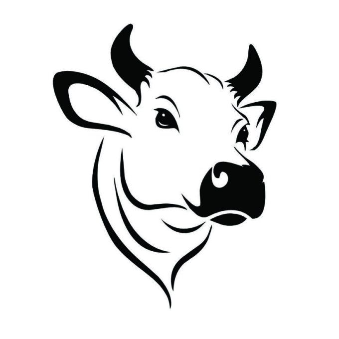 Sticker Tête de Vache - Autocollant Tête de Vache